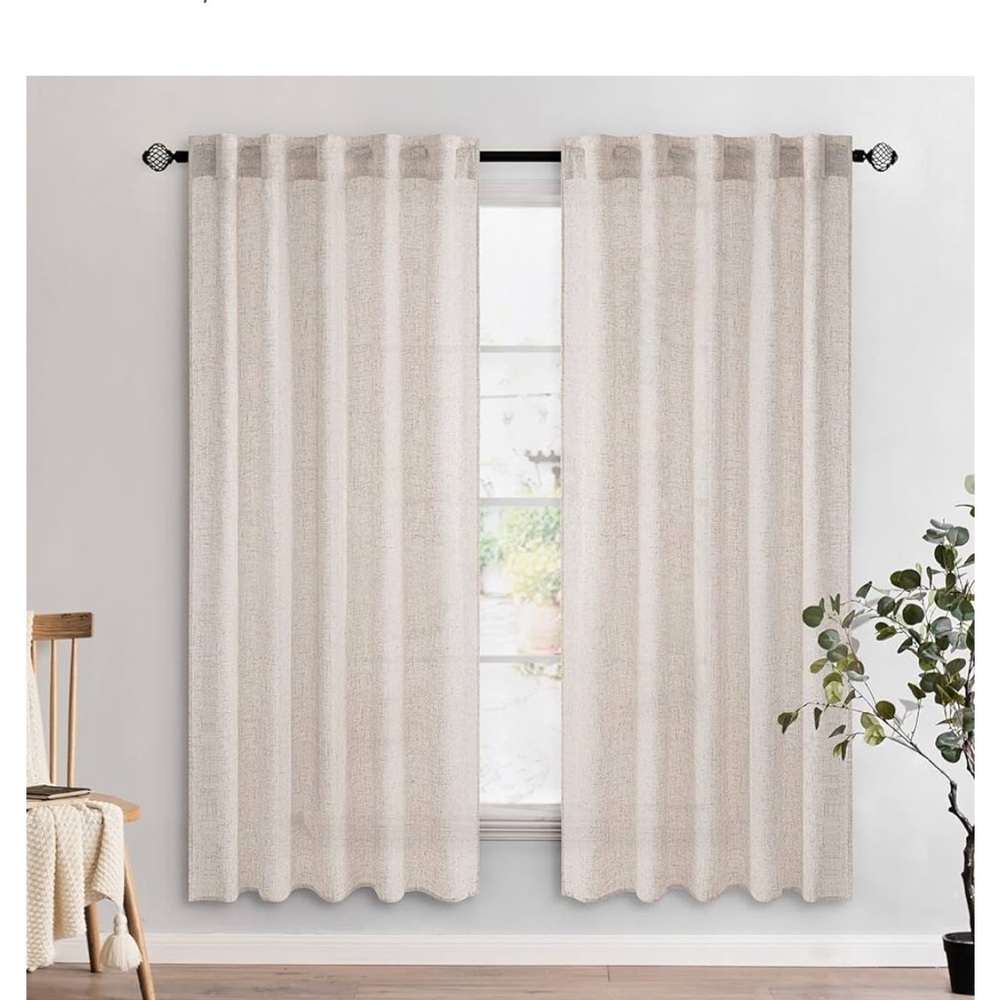 2 pack beige curtains